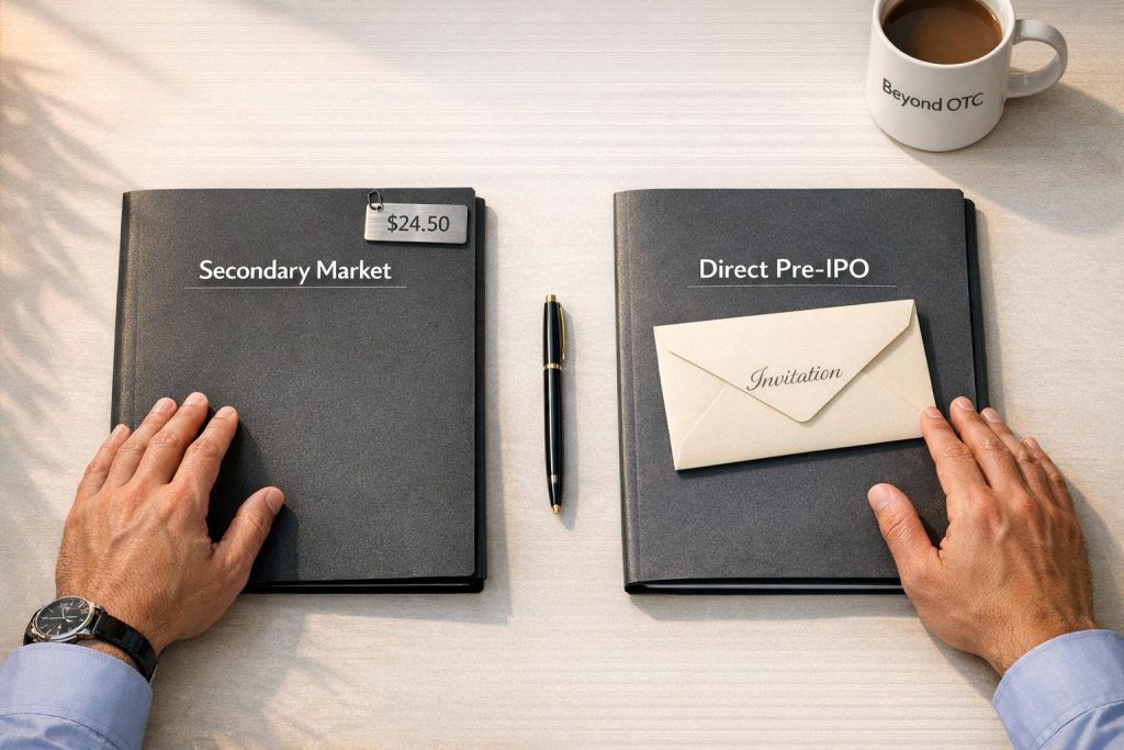 Secondary Market vs Direct Pre-IPO: Pricing and Access Compared